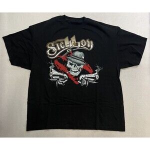 Sick Boy Skull T-Shirt Men’s Size 2XL Black Short Sleeve Graphic Print Tee